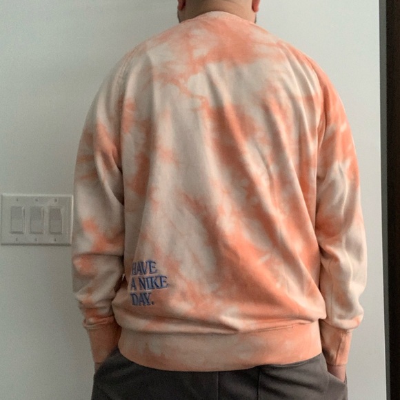 Pink/orange/white tie dye Nike long sleeve sweatshirt size XL - Picture 5 of 6
